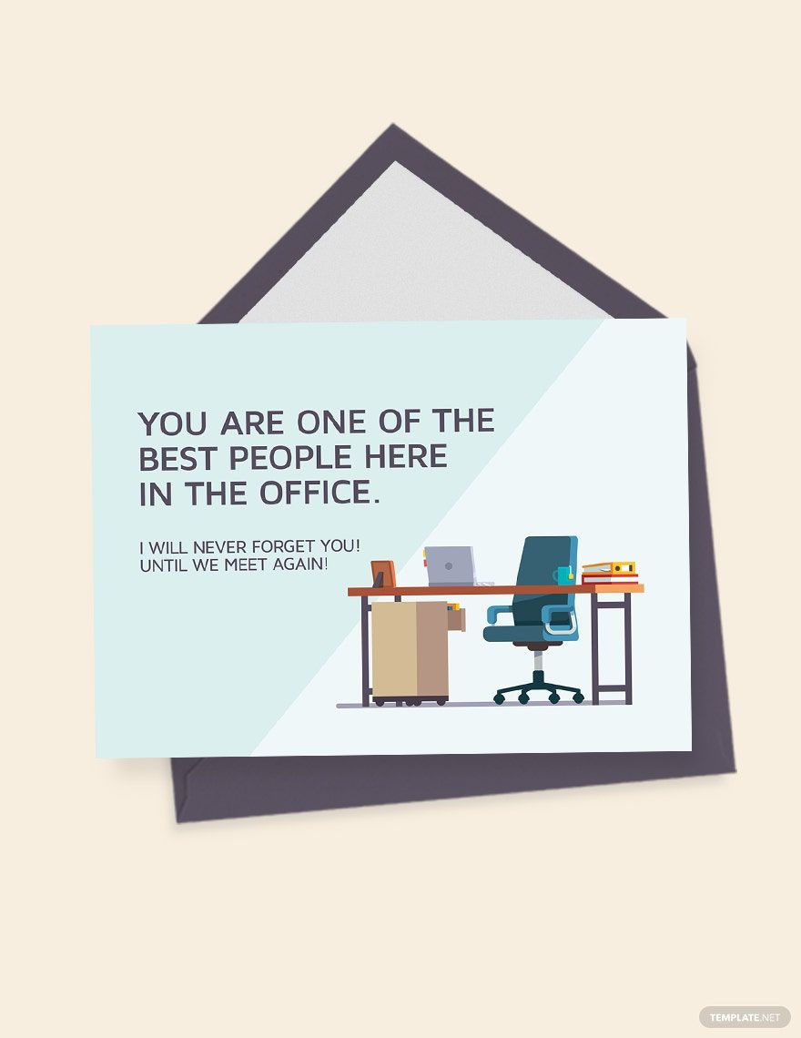 Free Printable Office Farewell Card Template