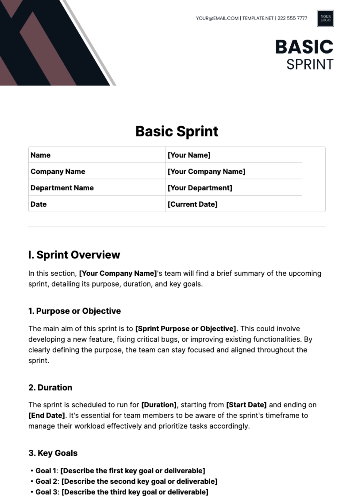 Basic Sprint Template