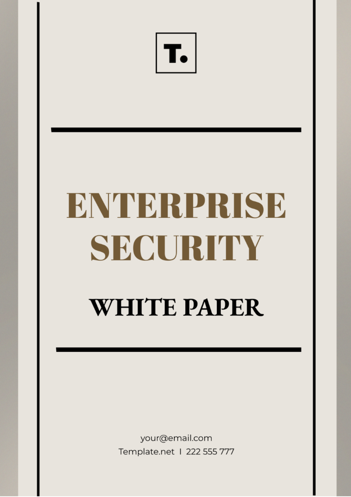 Enterprise Security White Paper Template - Edit Online & Download