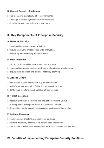 Free Enterprise Security White Paper Template to Edit Online