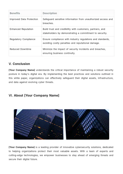 Free Enterprise Security White Paper Template to Edit Online