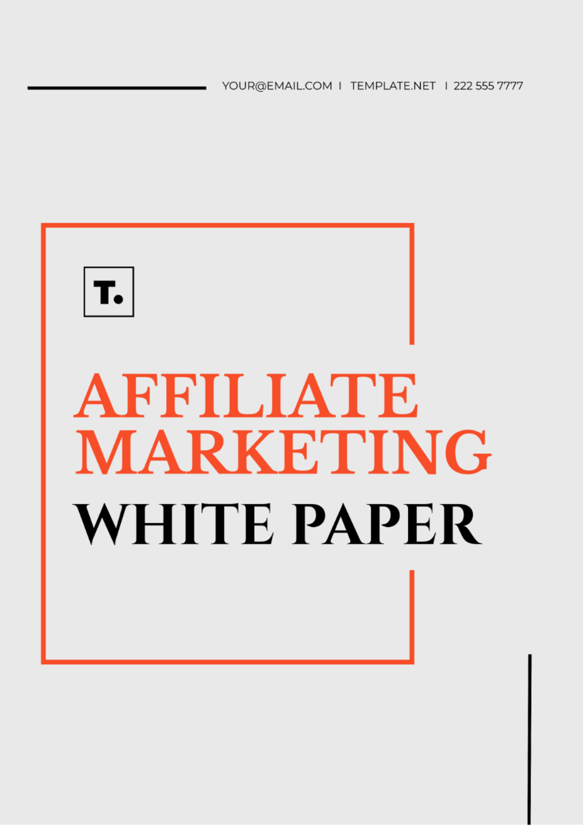 Affiliate Marketing White Paper Template