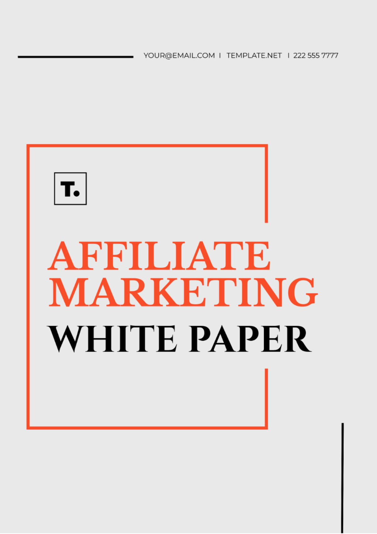 Affiliate Marketing White Paper Template - Edit Online & Download