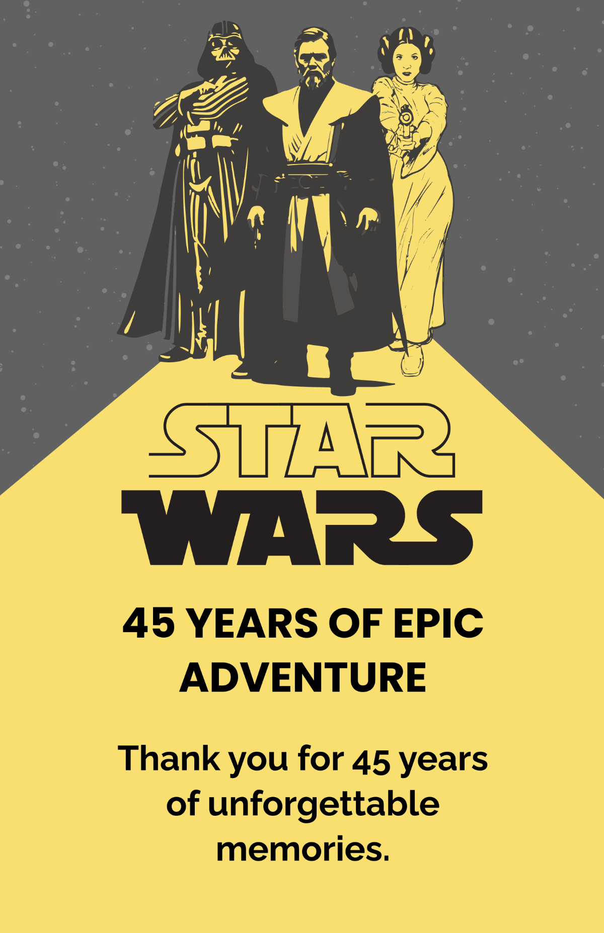 Free Star Wars Anniversary Poster Template