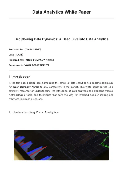 Free Data Analytics White Paper Template to Edit Online