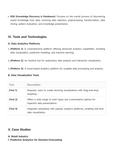 Free Data Analytics White Paper Template to Edit Online