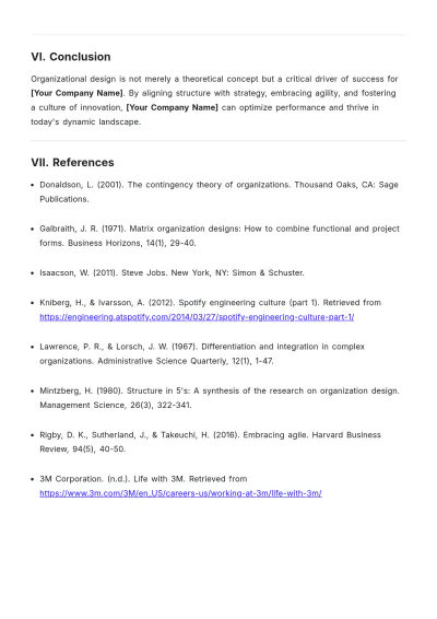 Free Organizational Design White Paper Template to Edit Online