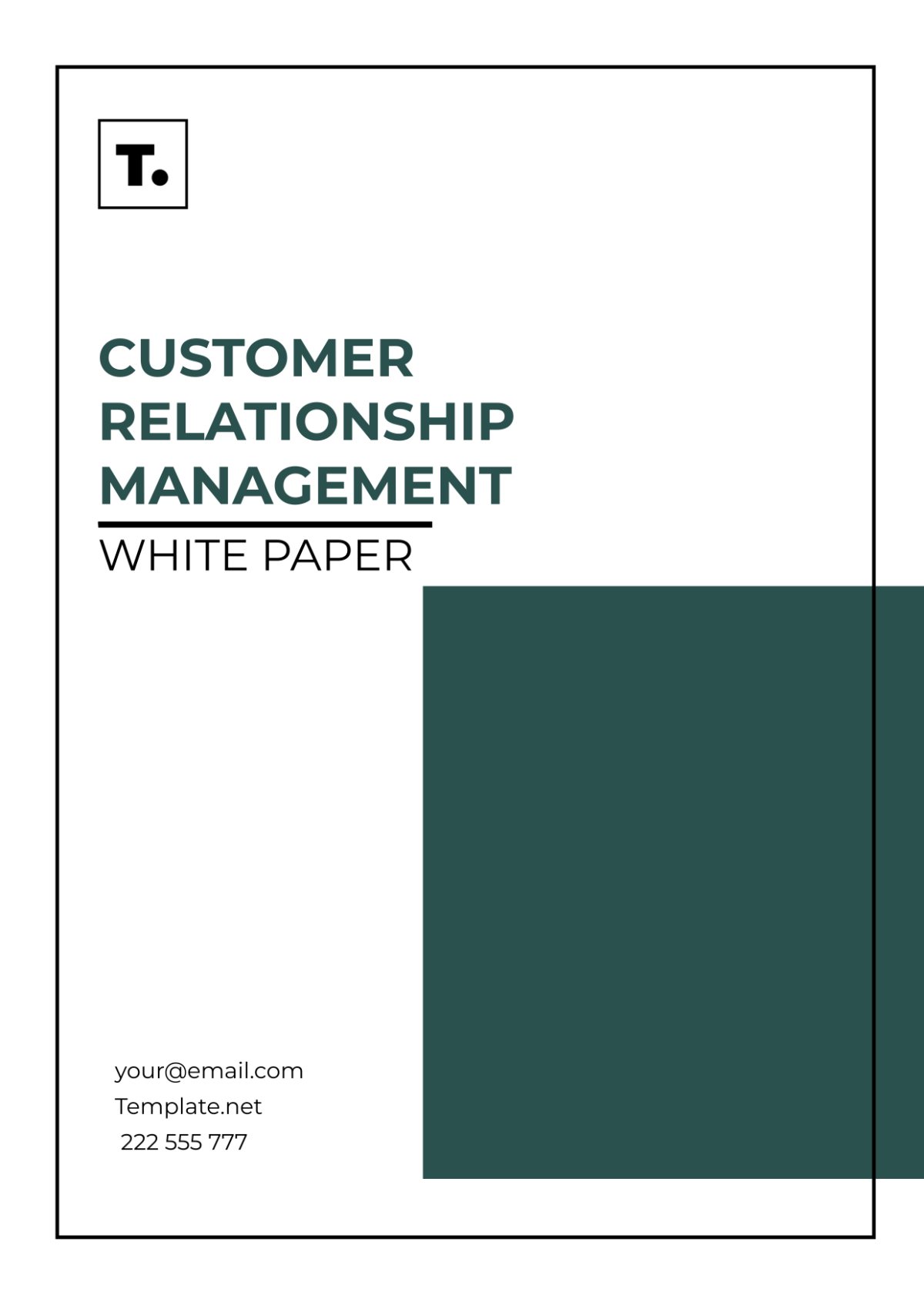 Customer Relationship Management White Paper Template