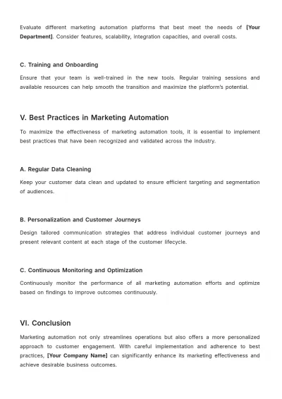 Free Marketing Automation White Paper Template to Edit Online