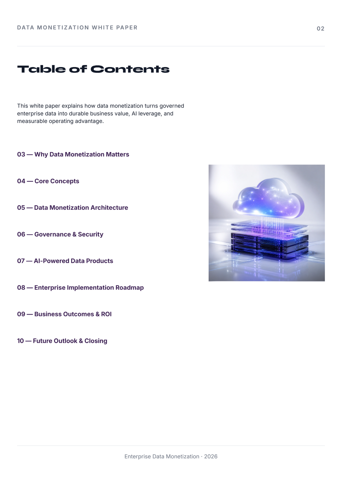 Free Data Monetization White Paper Template to Edit Online