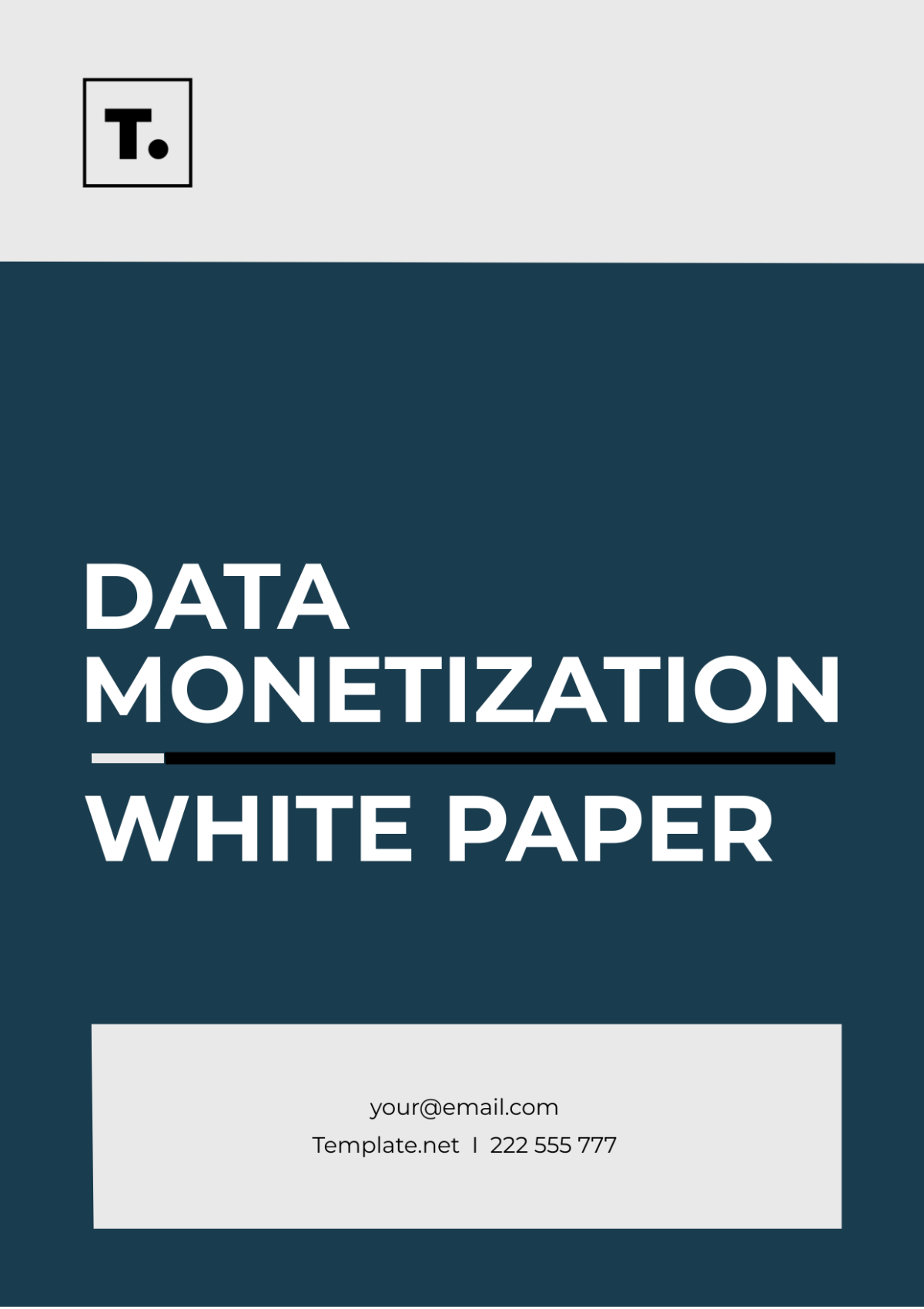 Data Monetization White Paper Template