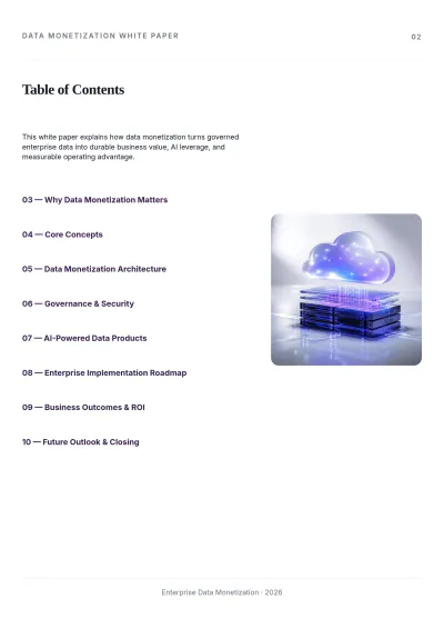 Free Data Monetization White Paper Template to Edit Online