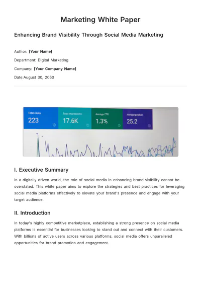 Free Marketing White Paper Template to Edit Online
