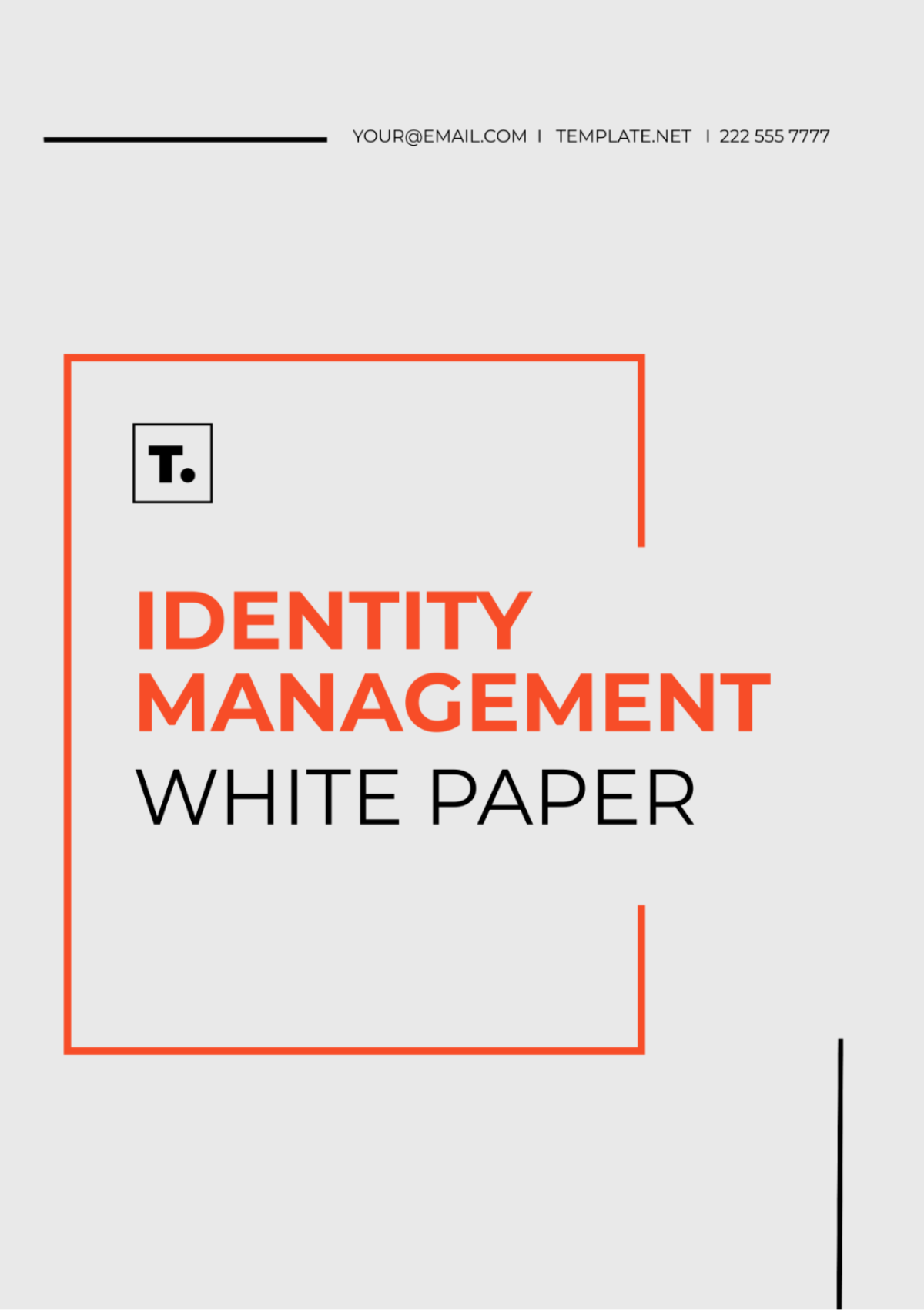 Identity Management White Paper Template