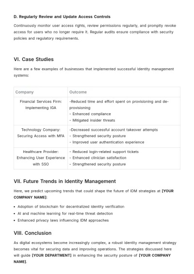 Free Identity Management White Paper Template to Edit Online