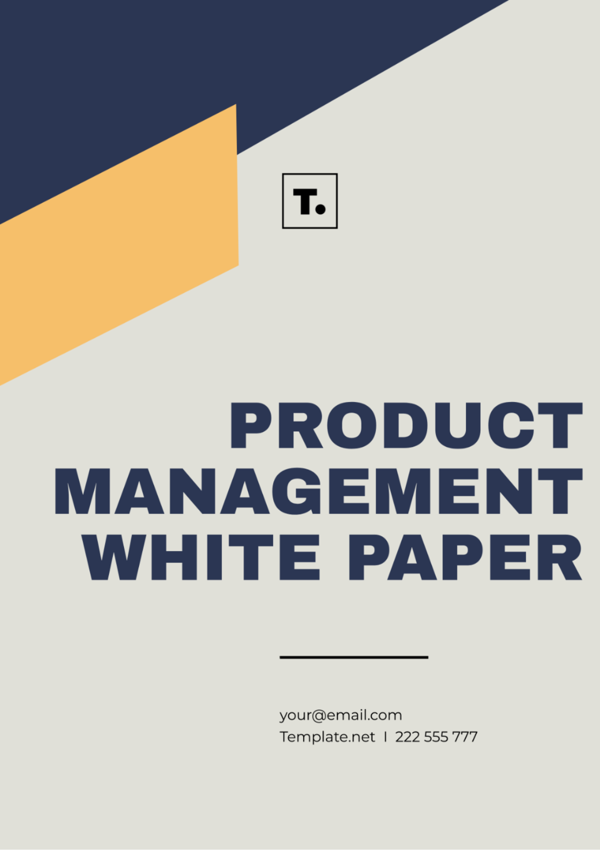 Product Management White Paper Template