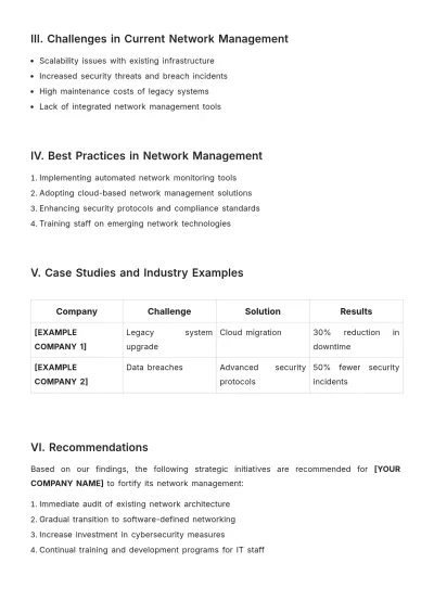 Free Network Management White Paper Template to Edit Online