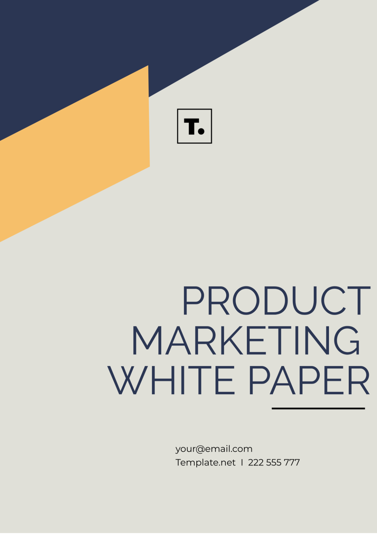 Product Marketing White Paper Template