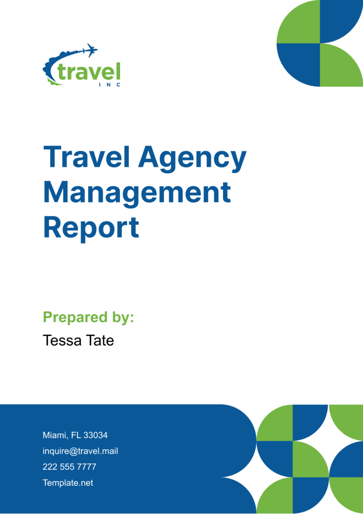 Travel Agency Management Report Template - Edit Online & Download