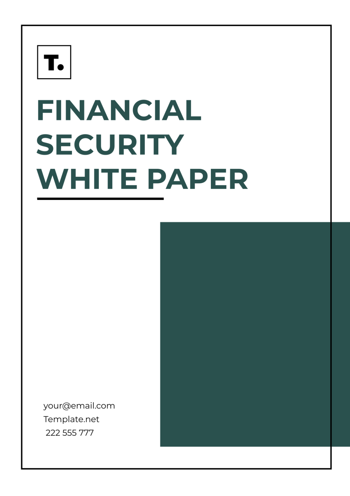 Financial Security White Paper Template