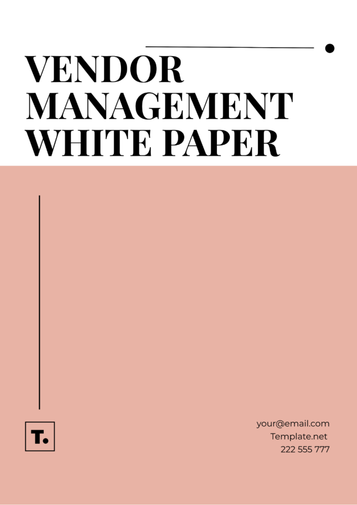 Vendor Management White Paper Template
