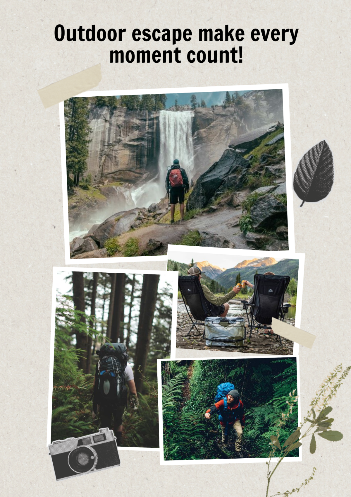 Outdoor Activities Collage Template