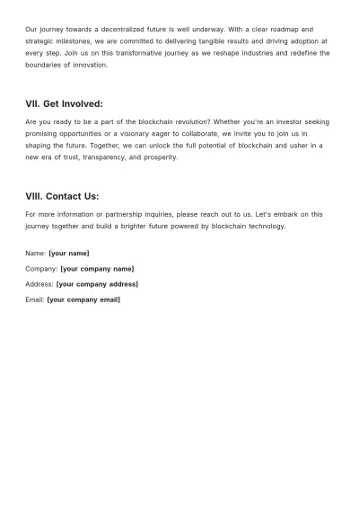 Free Blockchain White Paper Template to Edit Online