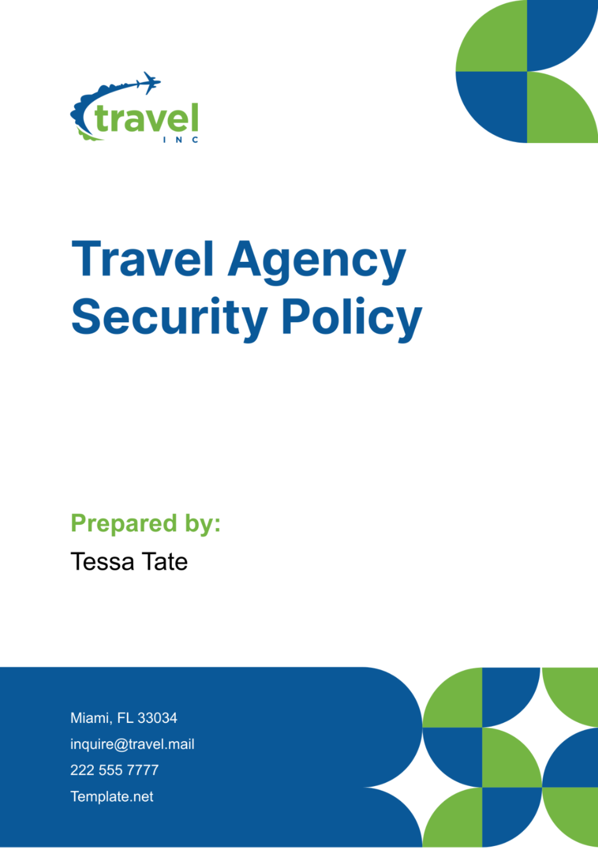 Free Travel Agency Security Policy Template