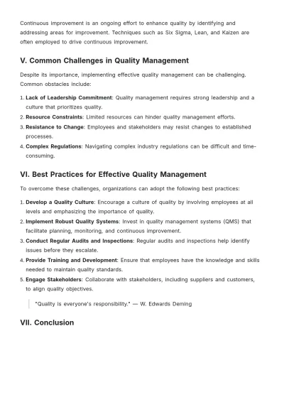 Free Quality Management White Paper Template to Edit Online