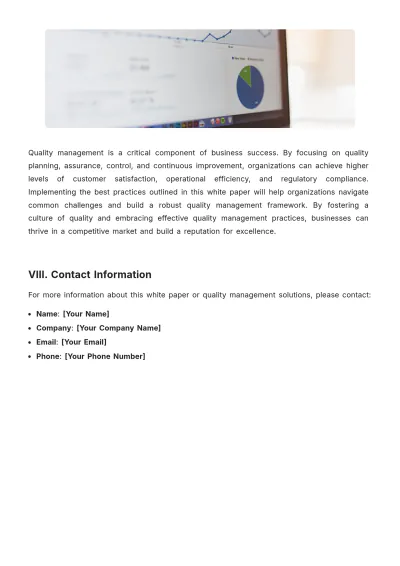 Free Quality Management White Paper Template to Edit Online