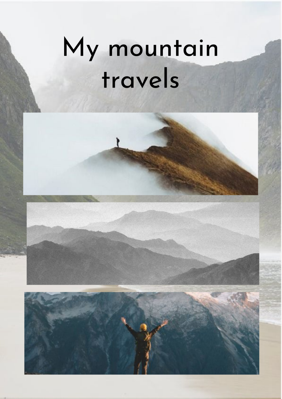 Free Travel Mountain Photo Collage Template