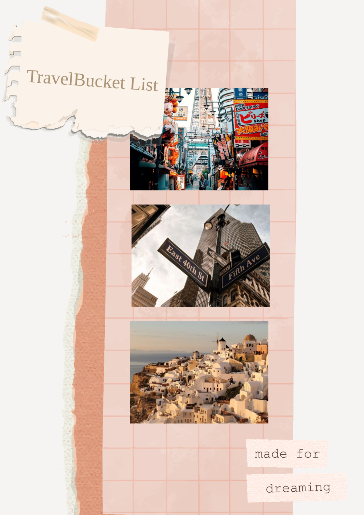 Travel Vacation Plans Photo Collage Template