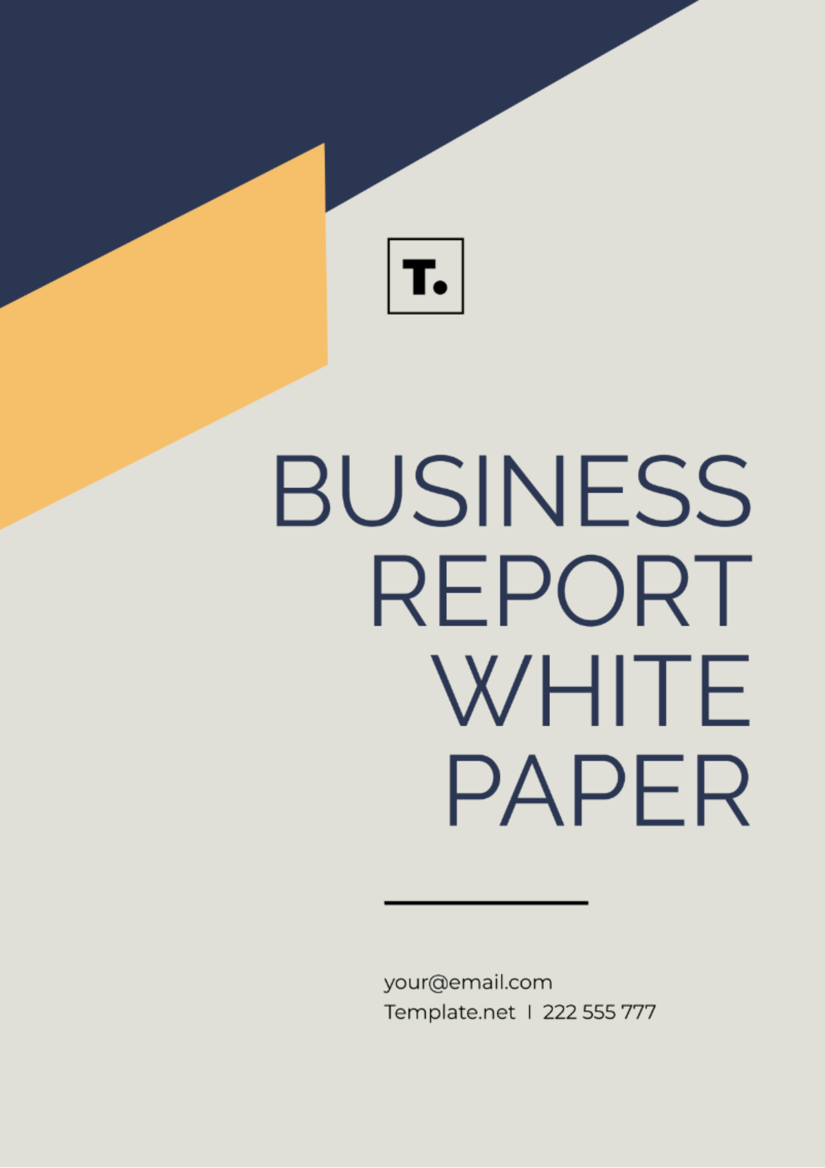 Business Report White Paper Template