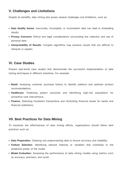 Free Data Mining White Paper Template to Edit Online