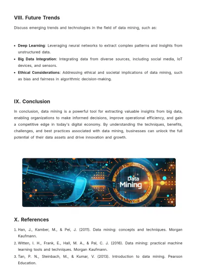 Free Data Mining White Paper Template to Edit Online