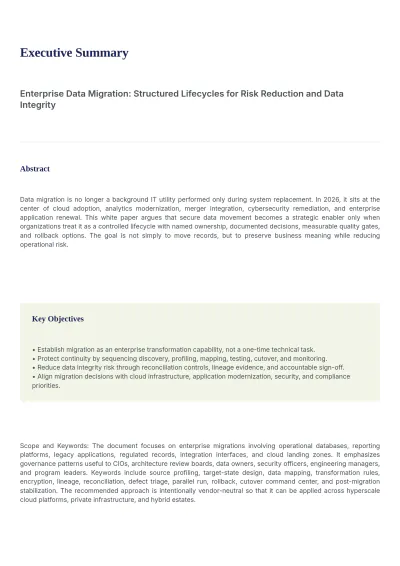 Free Data Migration White Paper Template to Edit Online