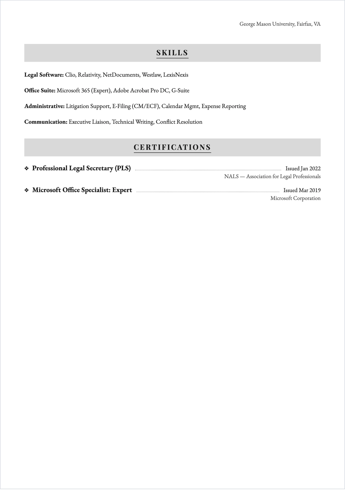 Free Basic ATS CV Header Template, AI CV Builder