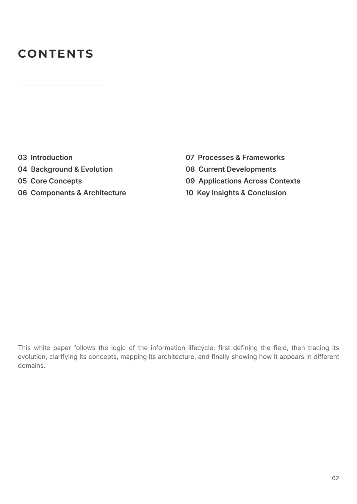Free Information Management White Paper Template to Edit Online