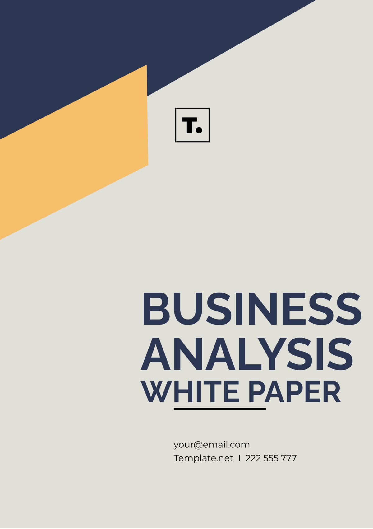 Business Analysis White Paper Template