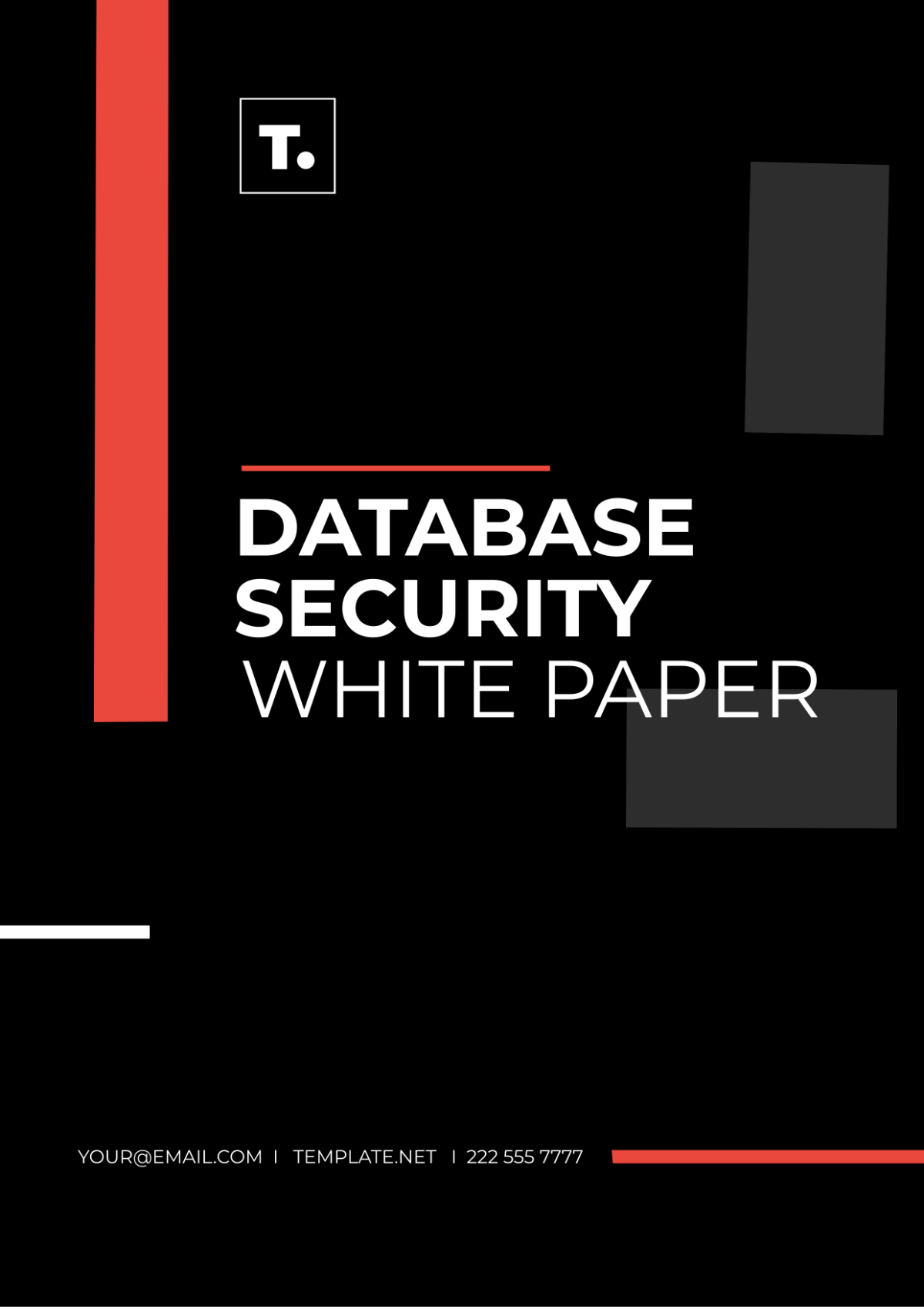Database Security White Paper Template
