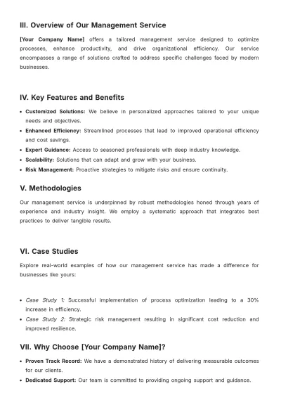 Free Management Service White Paper Template to Edit Online