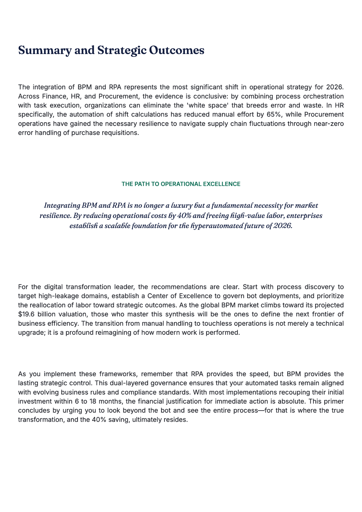 Free Business Process Management White Paper Template to Edit Online