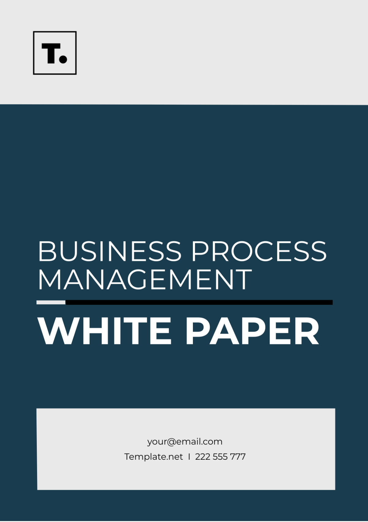 Business Process Management White Paper Template