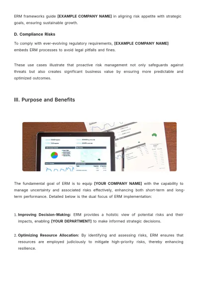Free Enterprise Risk Management White Paper Template to Edit Online