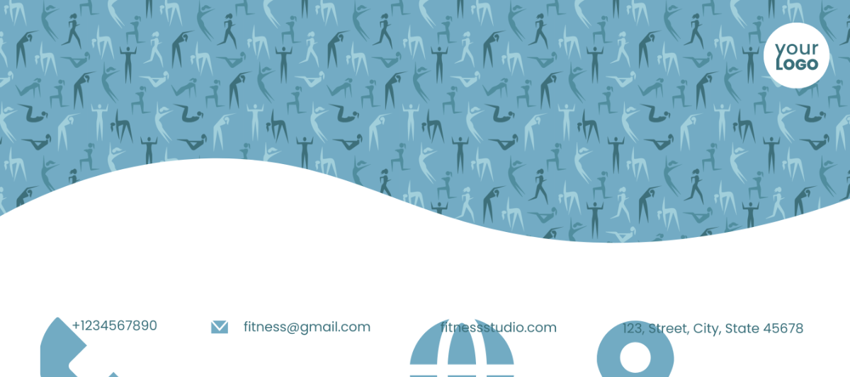 Free Fitness Studio Envelope Template