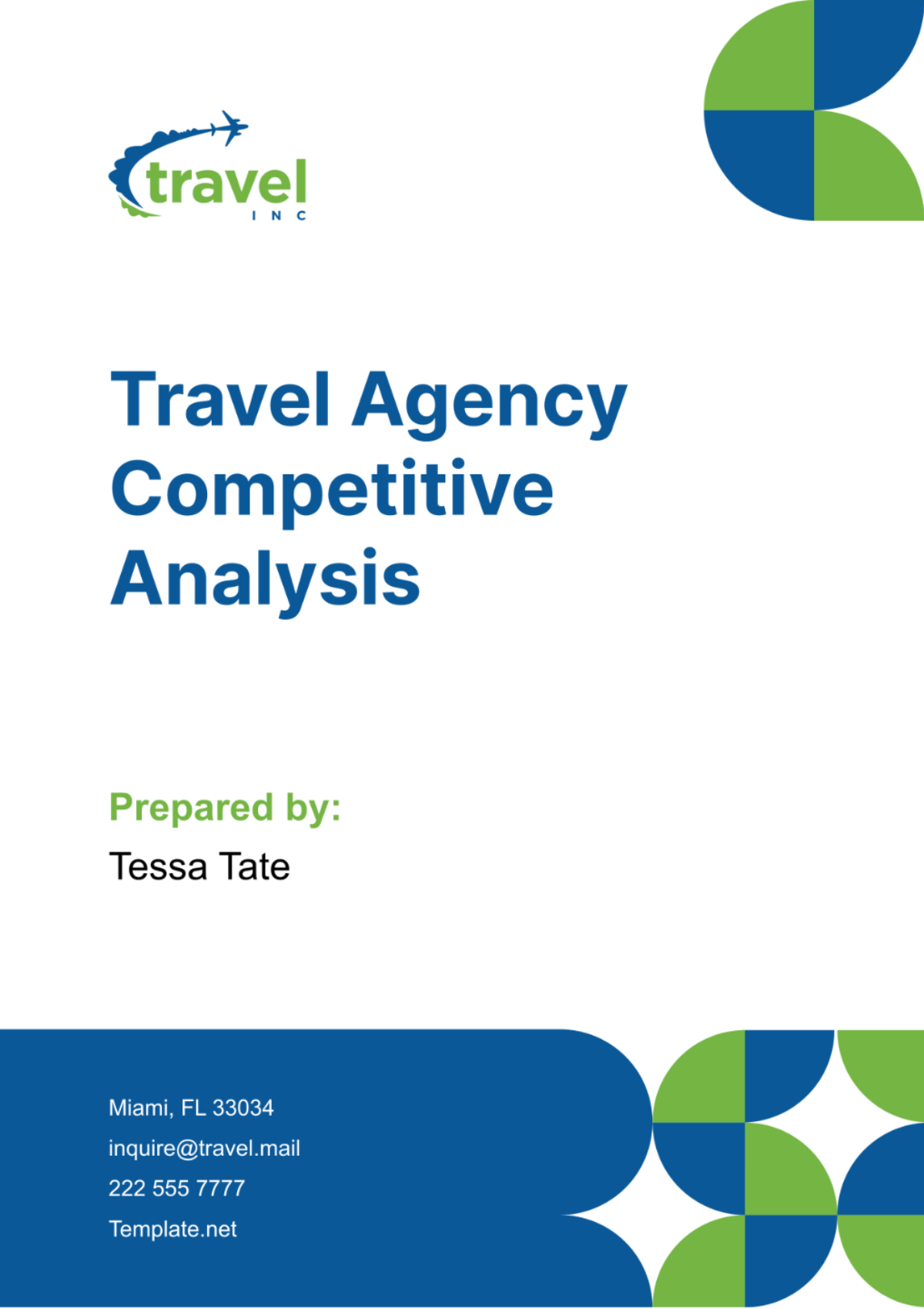 Travel Agency Competitive Analysis Template
