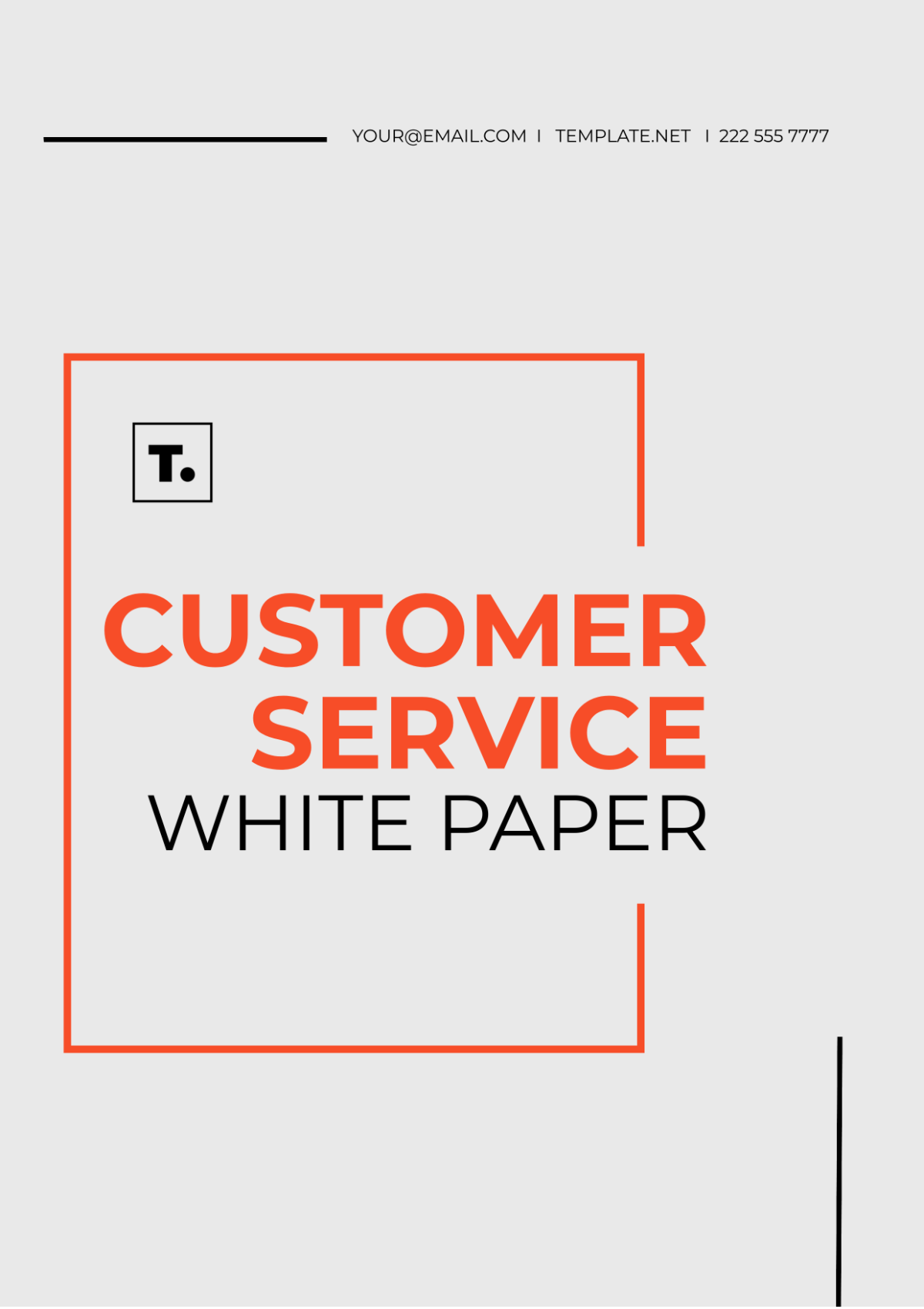 Customer Service White Paper Template