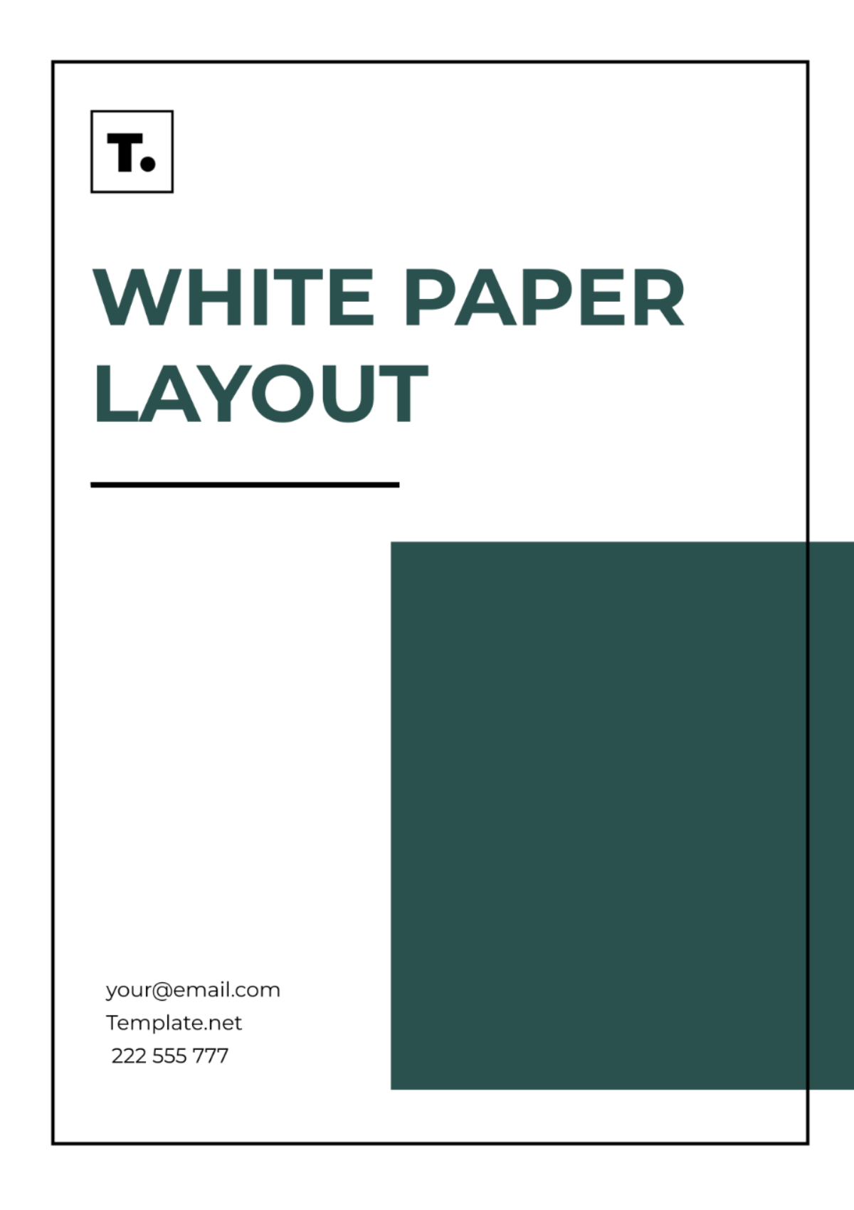Free White Paper Layout Template