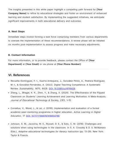 Free University White Paper Template to Edit Online