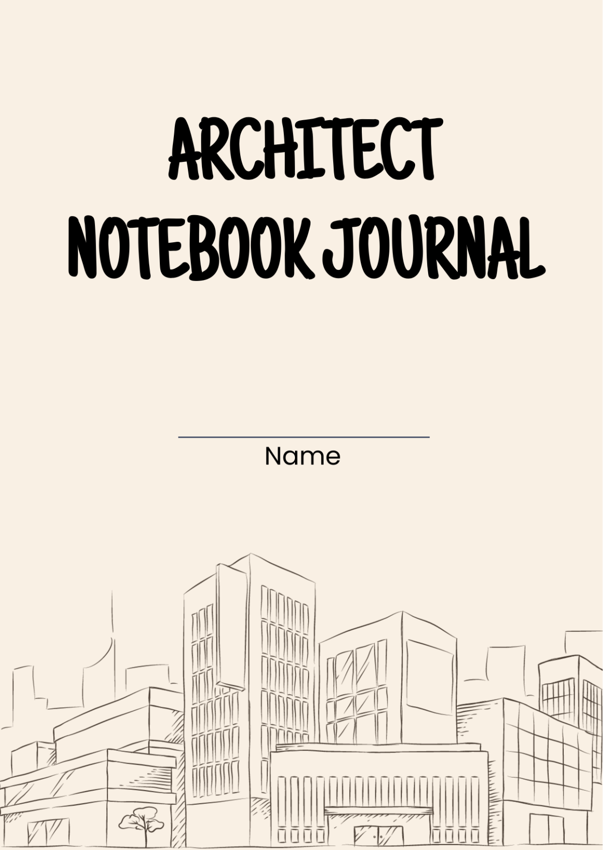 Free Architect Notebook Journals Template